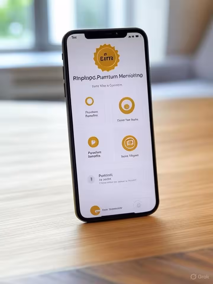 Modern smartphone displaying sugar dating app interface with income verification badge and premium m